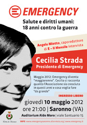 10 maggio 2012, appuntamento con Cecilia Strada Gruppo Emergency Saronno