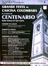 Centenario della Chiesa di san Carlo - Cascina Colombara Parrocchia Regina Pacis - 
