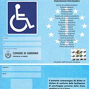 Nuovo contrassegno di parcheggio per disabili Comune di Saronno