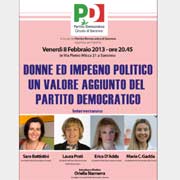 Donne ed impegno politico: un valore aggiunto del Partito Democratico Partito Democratico - Circolo di Saronno